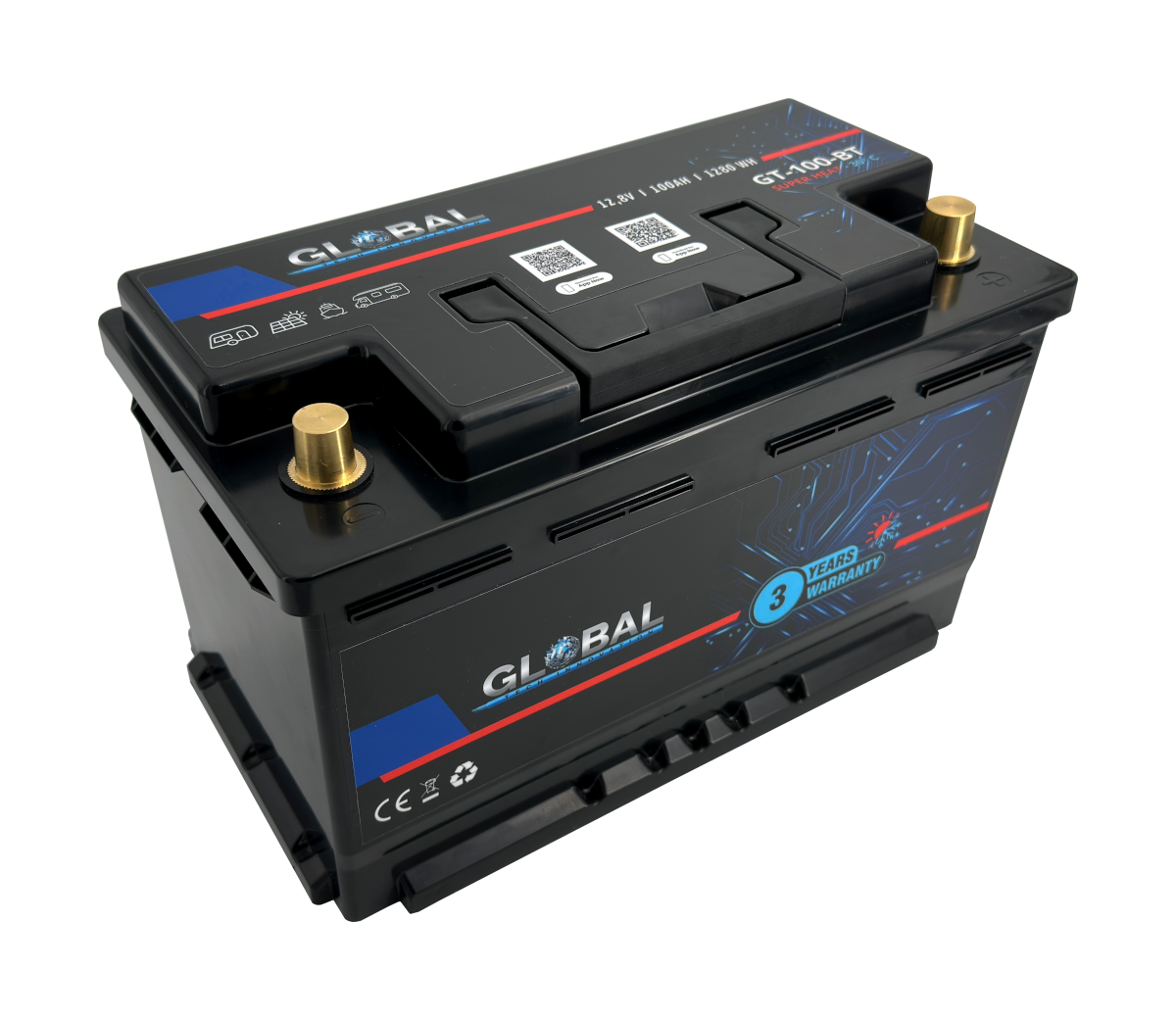 100Ah Lithium Batterie GT-100-BT Super Heat -30°C
