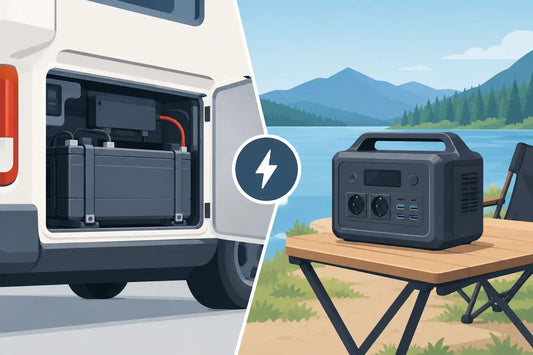 Einbaubatterie versus portable Powerstation